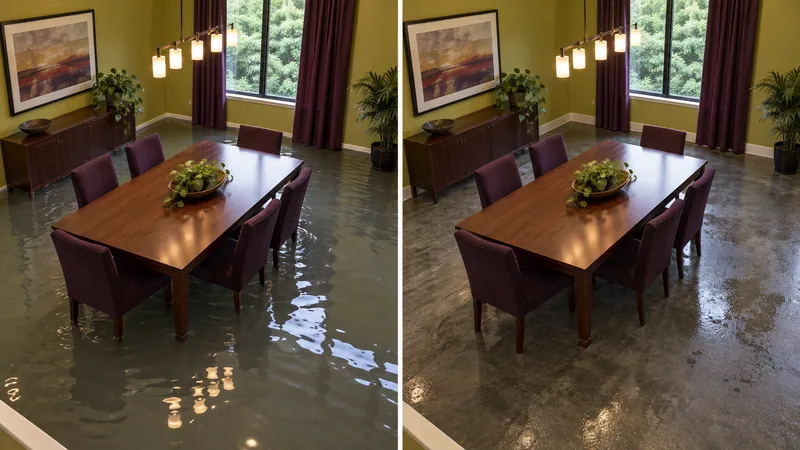 Water Extraction Near Quail Run Park before and after standing-water pickup