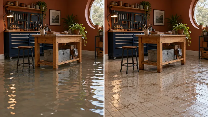 Water Extraction Near Waterview Park before and after standing-water pickup